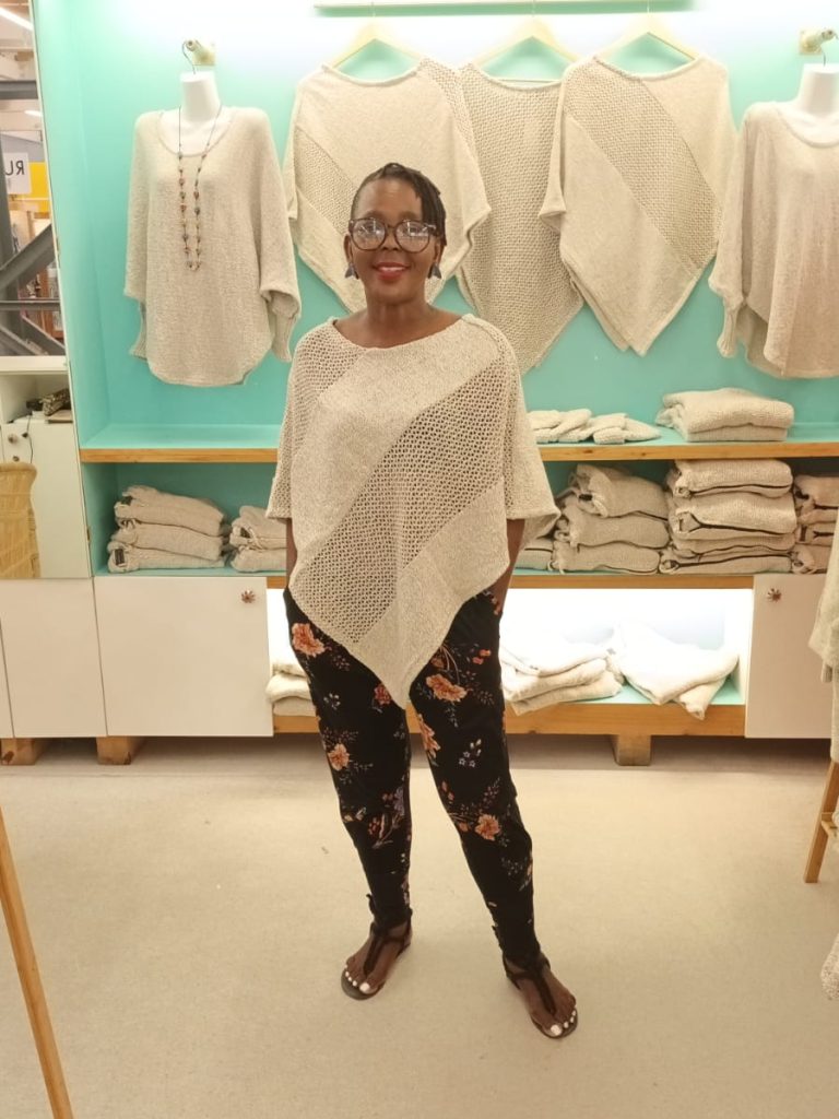 two-tone poncho